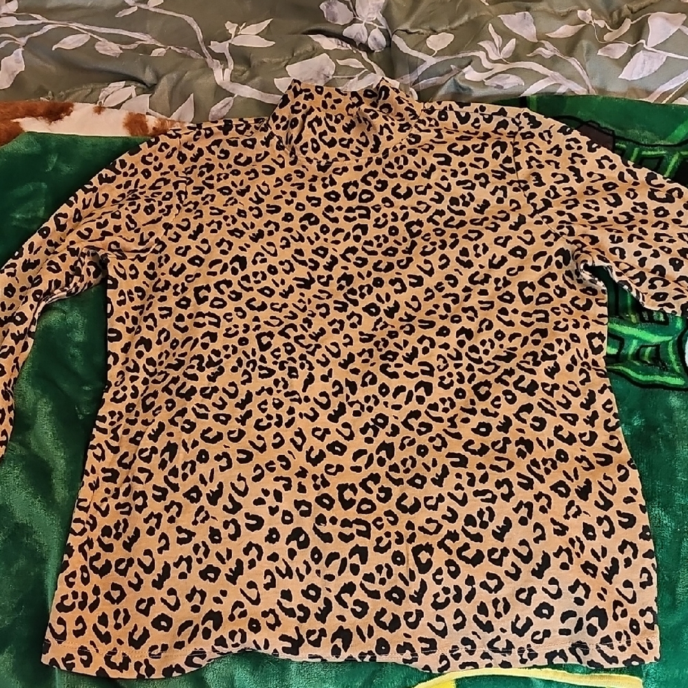 Karen Scott Leopard Print Top Size M - Picture 1 of 5